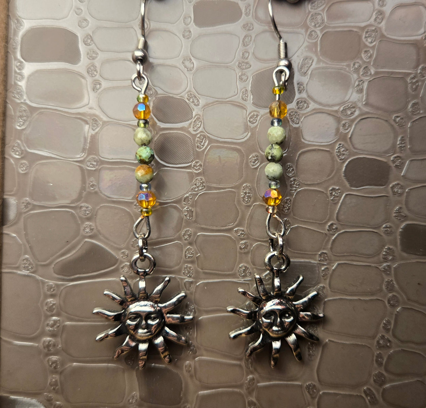 Sun and Stone Earrings